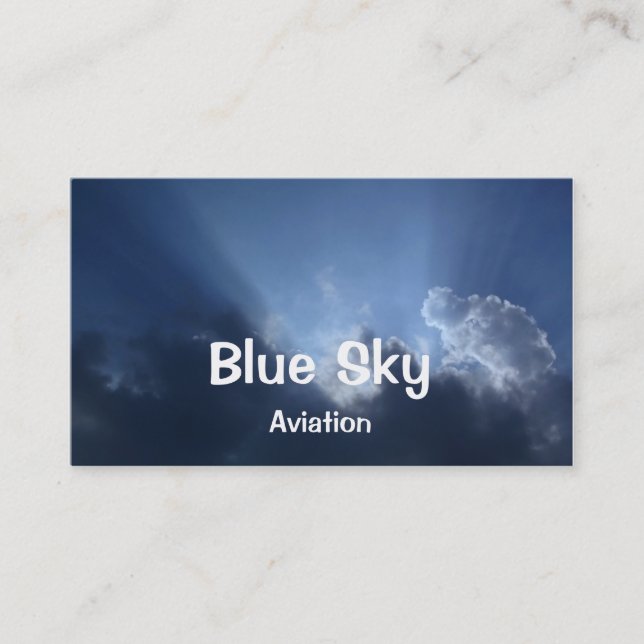 Carte De Visite Ciel bleu (Devant)