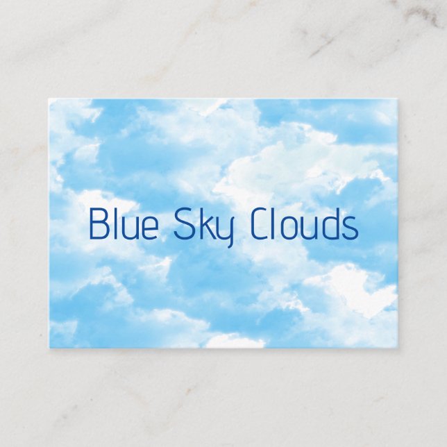 Carte De Visite Ciel bleu nuages (Devant)