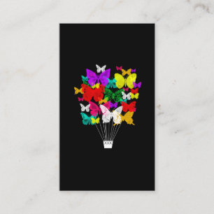 Carte De Visite Ciel chaud de nuage de papillon de ballon à air