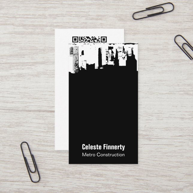 Carte De Visite Ciel de minuit du centre de partie supérieure avec (Devant/Arrière en situation)