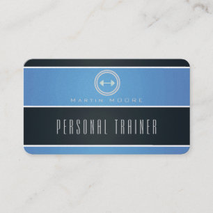 Carte De Visite Ciel de ruban de rayures et bleu-foncé horizontaux