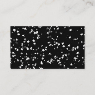 Carte De Visite Ciel Étoilé Luxueux Noir Élégance Astronomie