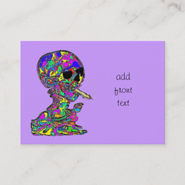 Carte De Visite Cigarette pour fumer le crâne de VanGogh (Devant)