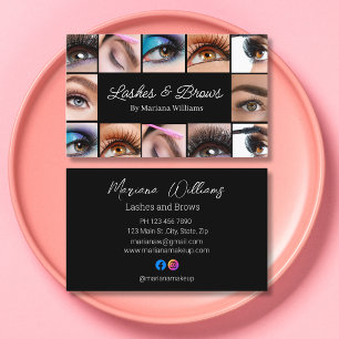 Carte De Visite cils et sourcils 12 photos collage maquillage arti