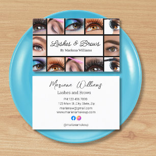 Carte De Visite cils et sourcils 12 photos maquillage artiste desi