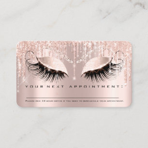 Carte De Visite Cils professionnels de beauté de rappel de