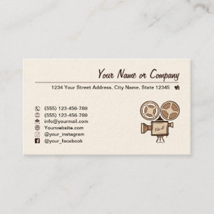 Carte De Visite cinéaste, producteur de films, réalisateur, acteur