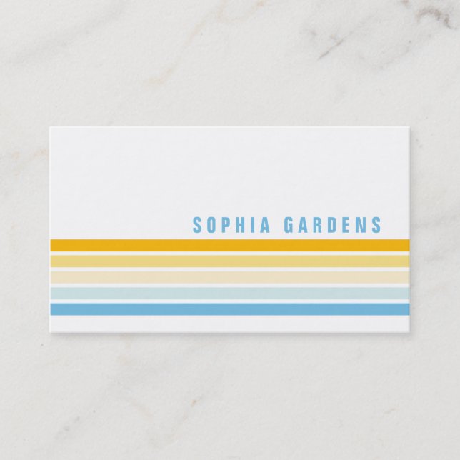 Carte De Visite Cinq bandes - Couleurs 02 (Devant)