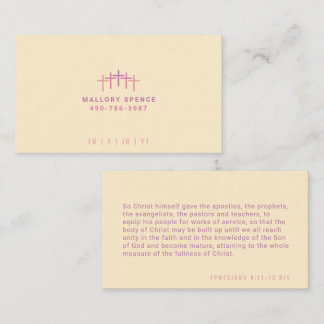 Carte De Visite Cinq croix de couleurs personnalisées Logo | Minis