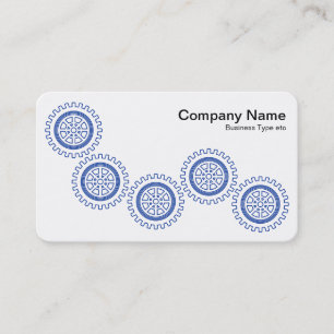Carte De Visite Cinq engrenages - bleu marine et blanc - gris arri