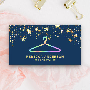 Carte De Visite Cintre à vêtements arc-en-ciel Confetti Mode Styli