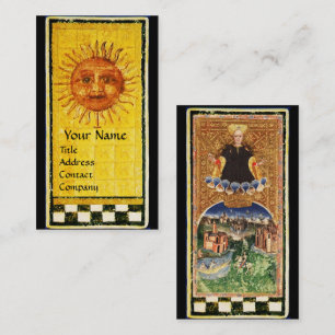 CARTE DE VISITE CIOTS DE RENAISSANCE ANTIQUE/ LE SOLEIL ET LE MOND