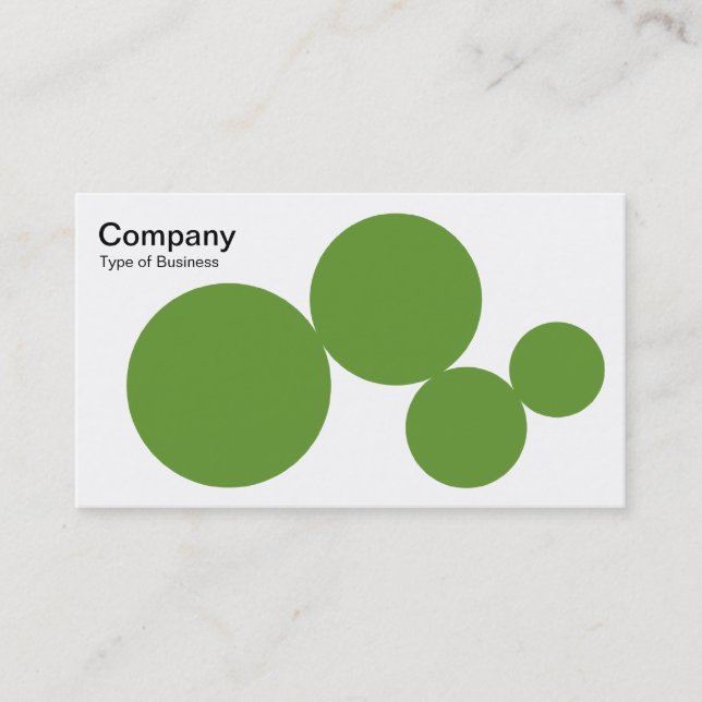 Carte De Visite Circle Series - Avocado Green en blanc (Devant)