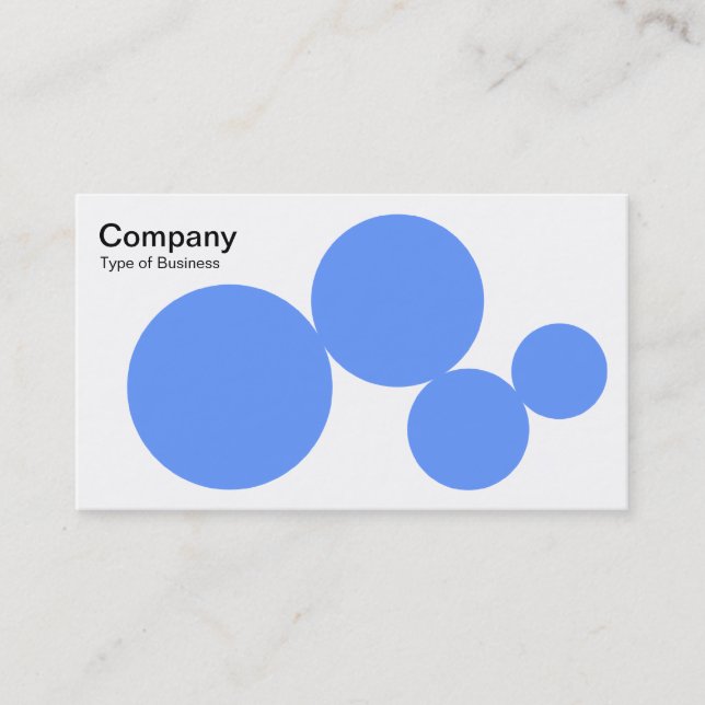 Carte De Visite Circle Series - Bleu bébé sur blanc (Devant)