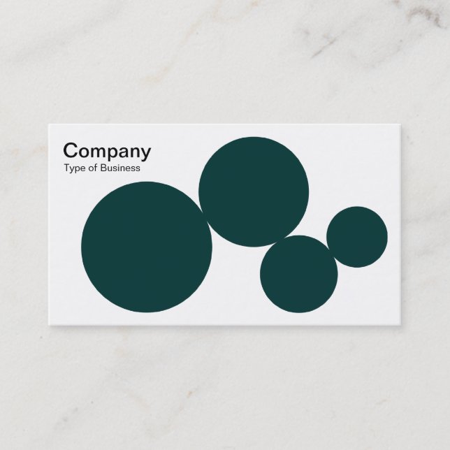 Carte De Visite Circle Series - Dk Green en blanc (Devant)