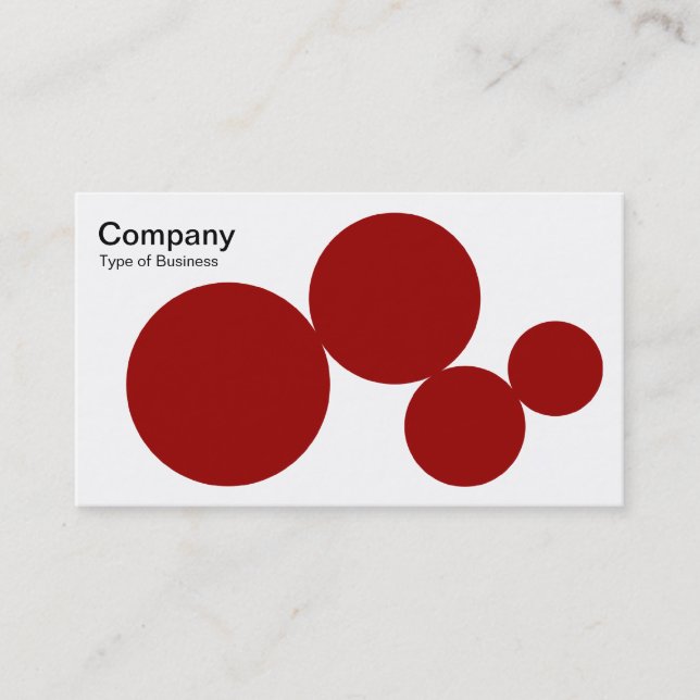 Carte De Visite Circle Series - Ruby on White (Devant)