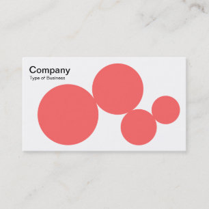 Carte De Visite Circle Series - Tropical Rose on White