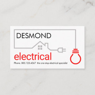 Carte De Visite Circuit de fil électrique domestique