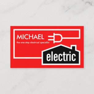 Carte De Visite Circuit électrique de prise de courant domestique