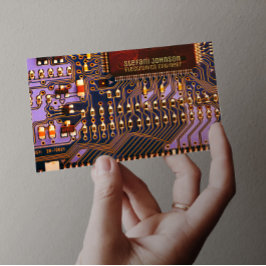 Carte De Visite Circuit imprimé de PCB violets, ingénierie technol