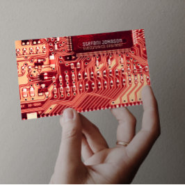 Carte De Visite Circuit imprimé Pink PCB, ingénierie technologique