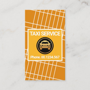 Carte De Visite Circuits de ligne de réseau de taxis jaunes créa
