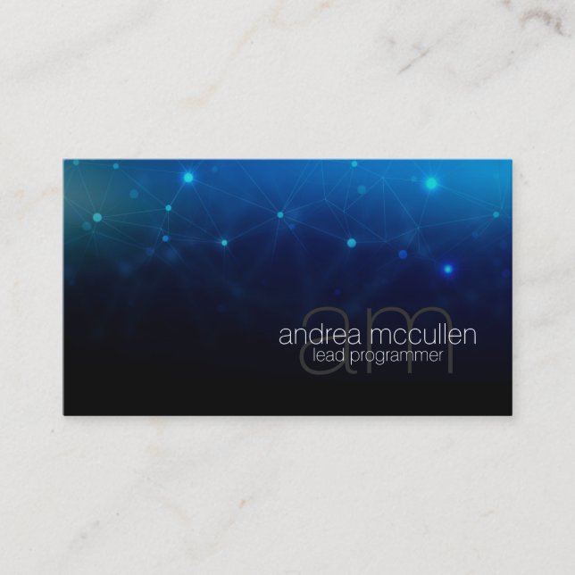 Carte De Visite Circuits Monogram Programmer Ingénieur technique (Devant)