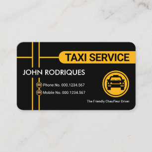 Carte De Visite Circuler Des Itinéraires De Taxi Jaune