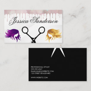 Carte De Visite Ciseaux Coloris Cheveux femmes
