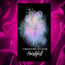 ciseaux de coiffure sur nuage violet