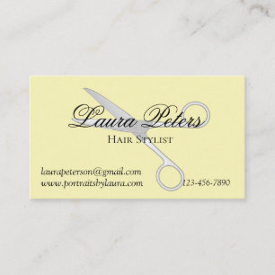 Carte De Visite Ciseaux de la liste des cheveux modernes