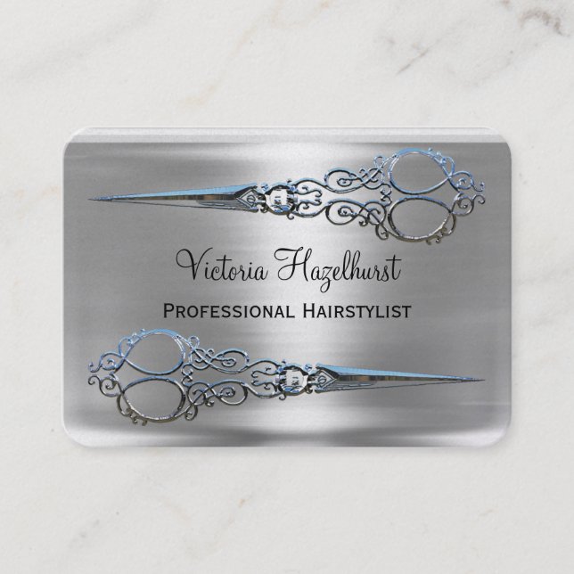 Carte De Visite Ciseaux de Monroe de grâce doubles professionnels (Devant)