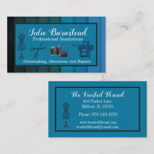 Carte De Visite Ciseaux en tissu de tissu de marnequin