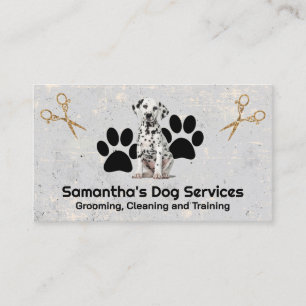 Carte De Visite Ciseaux fantaisistes Paw chien Chiot dalmate