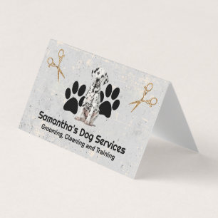 Carte De Visite Ciseaux fantaisistes Paw chien Chiot dalmate