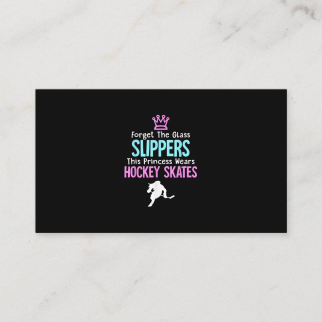 Carte De Visite Citation Cadeau Femme de hockey sur glace mignonne (Devant)
