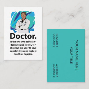 Carte De Visite Citation d'appréciation pour médecin