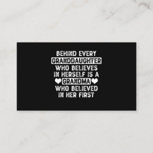 Carte De Visite Citation de grand-mère et petite-fille