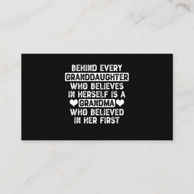 Carte De Visite Citation de grand-mère et petite-fille (Devant)