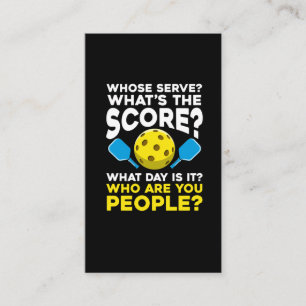 Carte De Visite Citation de Pickleball hilarant Athlètes Sport Hu