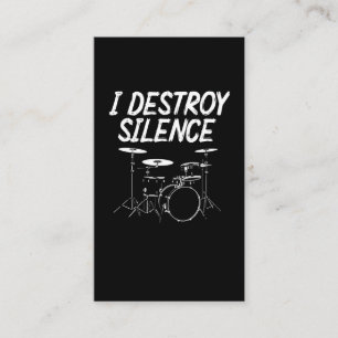 Carte De Visite Citation de tambour Drumset Rock Band Drum Musicie