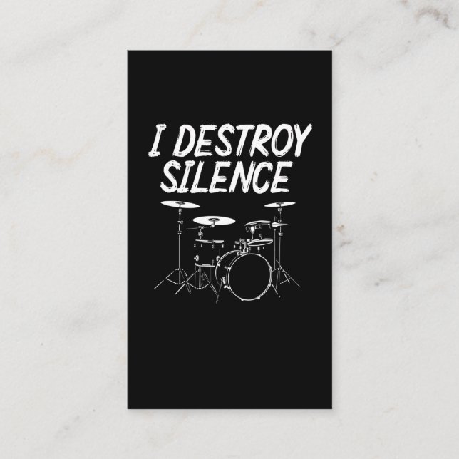 Carte De Visite Citation de tambour Drumset Rock Band Drum Musicie (Devant)