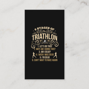 Carte De Visite Citation de triathlon fou