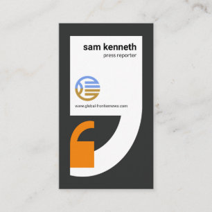 Carte De Visite Citation élégante Mark Reporter Journaliste