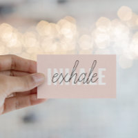 Citation moderne Pastel Pink Inhale Exhale