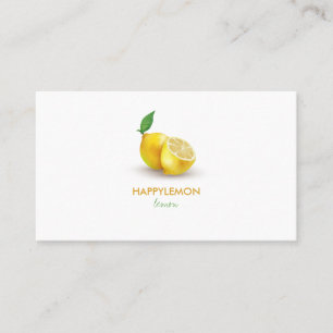 Carte De Visite Citron Citrus Lime Simple Aromatique