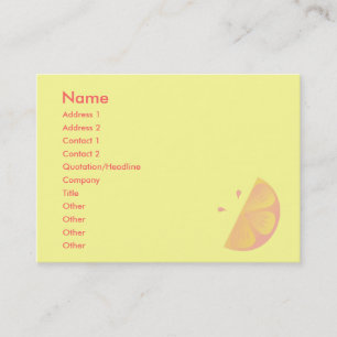 Carte De Visite Citron rose