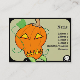 Carte de visite citrouille