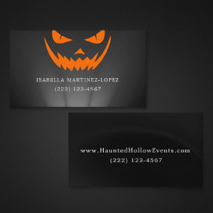 Carte De Visite Citrouille d'Halloween