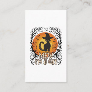 Carte De Visite Citrouille d'Halloween ensorcelée nuit fantôme Sil